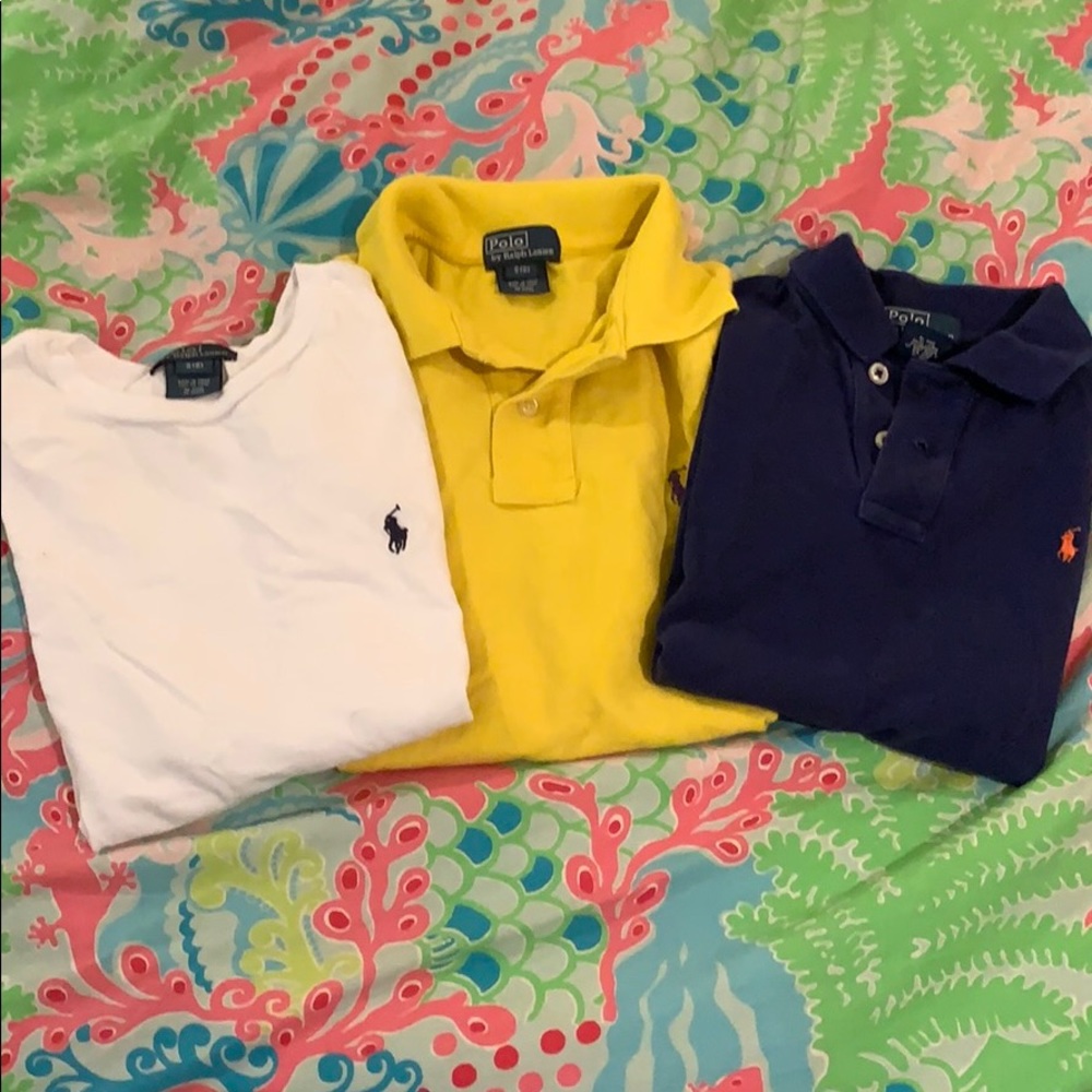 Lot of 3 Boys polo Ralph Lauren shirts